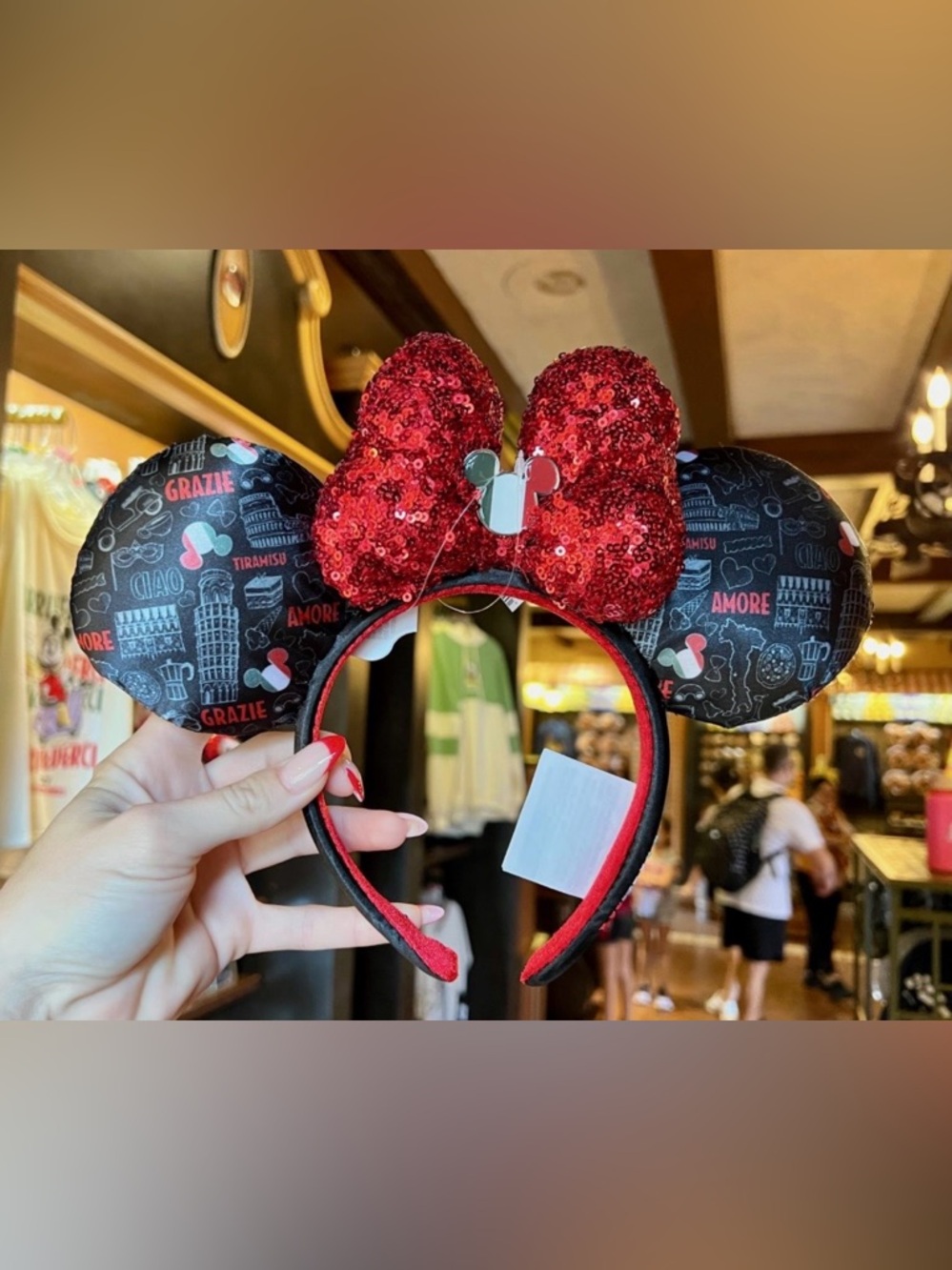 Disney Parks Epcot Italy Minnie Mouse headband